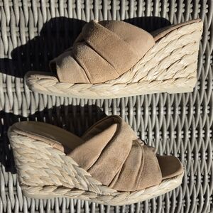 Vince Gilian Suede Wedge Sandal